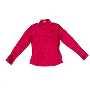 Women's Ann Taylor Red Button Up